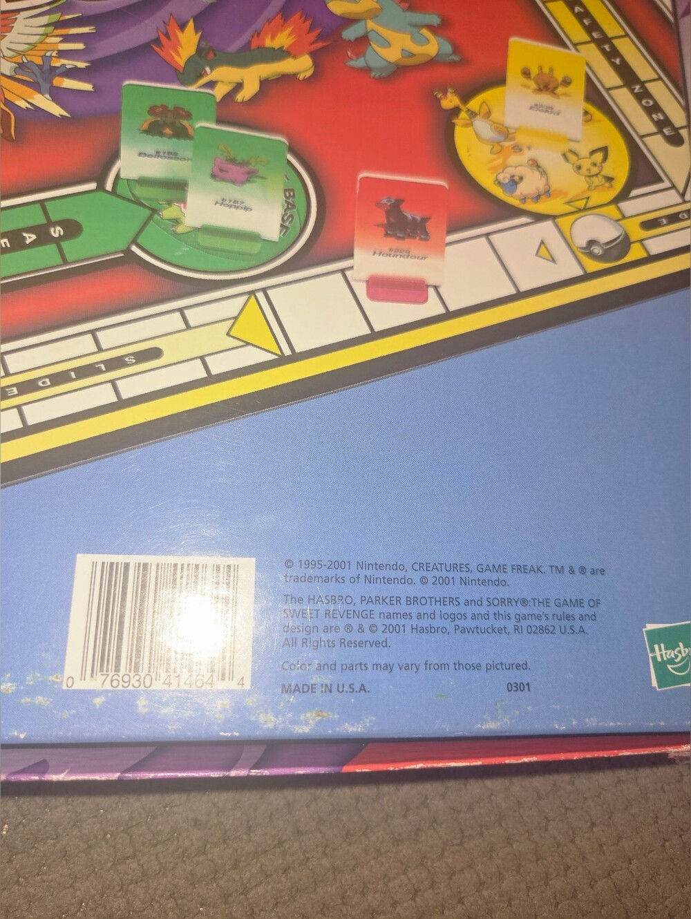 Vintage 2001 Pokemon Sorry 2001 Board Game 100% Complete Gold & Silver Edition - Picture 12 of 16